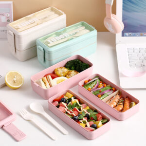 Eco-R-04 กล่องข้าวฟางข้าวสาลี  Lunch Box