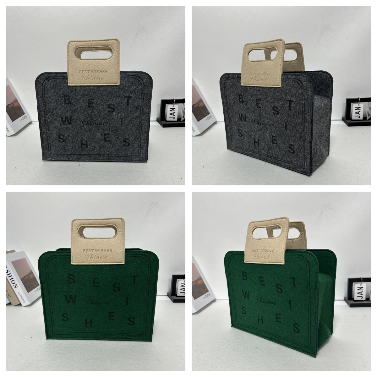 SB-12-Felt กระเป๋กระเป๋าผ้าสักหลาดแบบถือ - Image 8