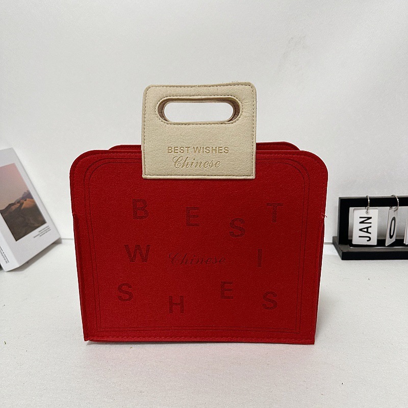 SB-12-Felt กระเป๋กระเป๋าผ้าสักหลาดแบบถือ - Image 4