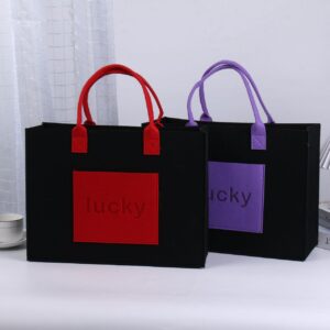 SB-14-Felt กระเป๋าผ้าสักหลาดมีกระเป๋าหน้า